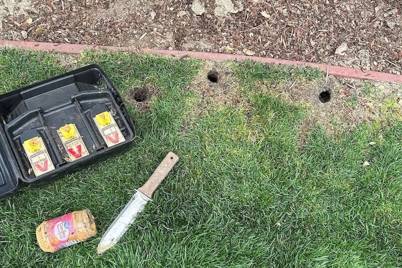 smith's team treating active vole runways